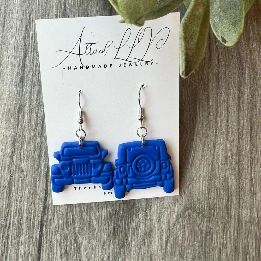 2/$30 Handmade- Blue Jeeps